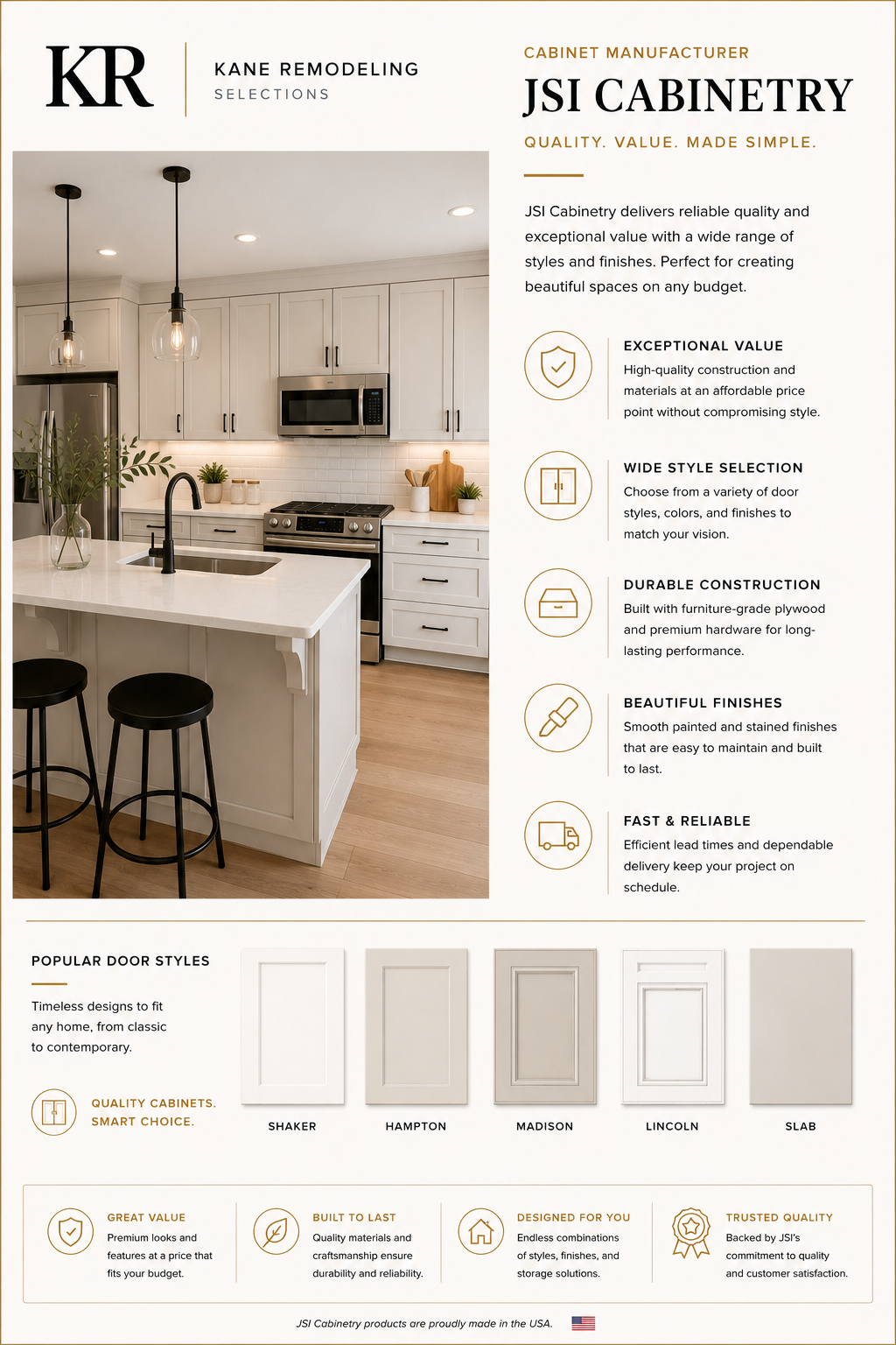 JSI Cabinetry sample kitchen